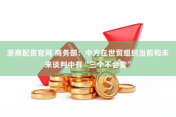 浙商配资官网 商务部：中方在世贸组织当前和未来谈判中有“三个不会变”
