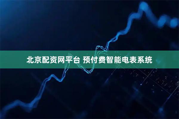 北京配资网平台 预付费智能电表系统