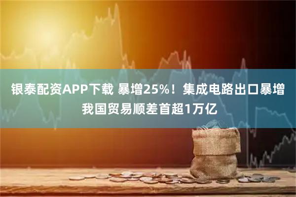 银泰配资APP下载 暴增25%！集成电路出口暴增 我国贸易顺差首超1万亿